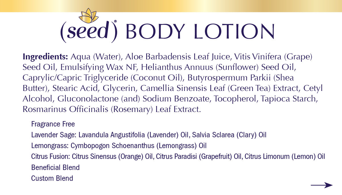 Seed Body Lotion ingredients