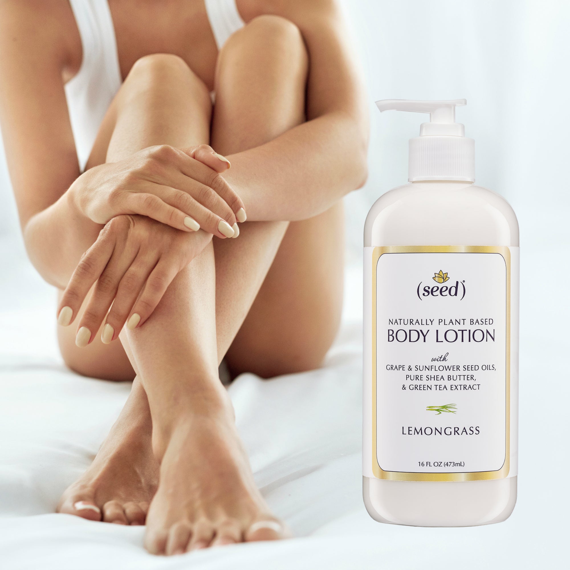 Seed Body Lotion soothes and softens skins all over
