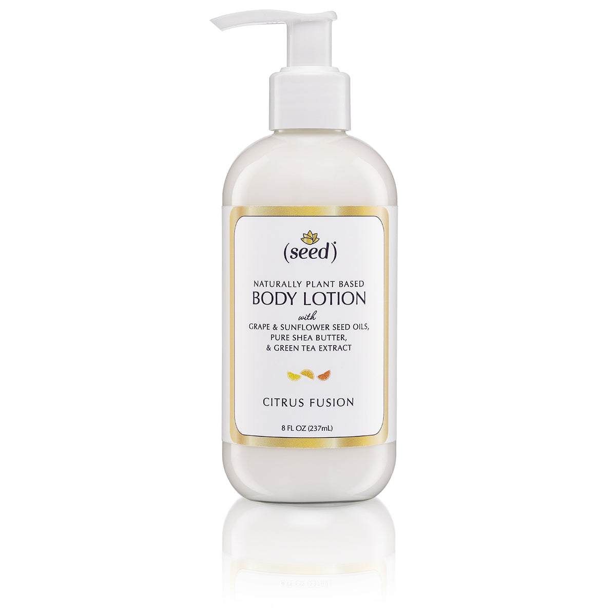 Seed Citrus Fusion Body Lotion with Grape and Sunflower Seed Oils, Shea Butter and Green Tea Extract, Orange, Grapefruit and Lemon Essential Oils