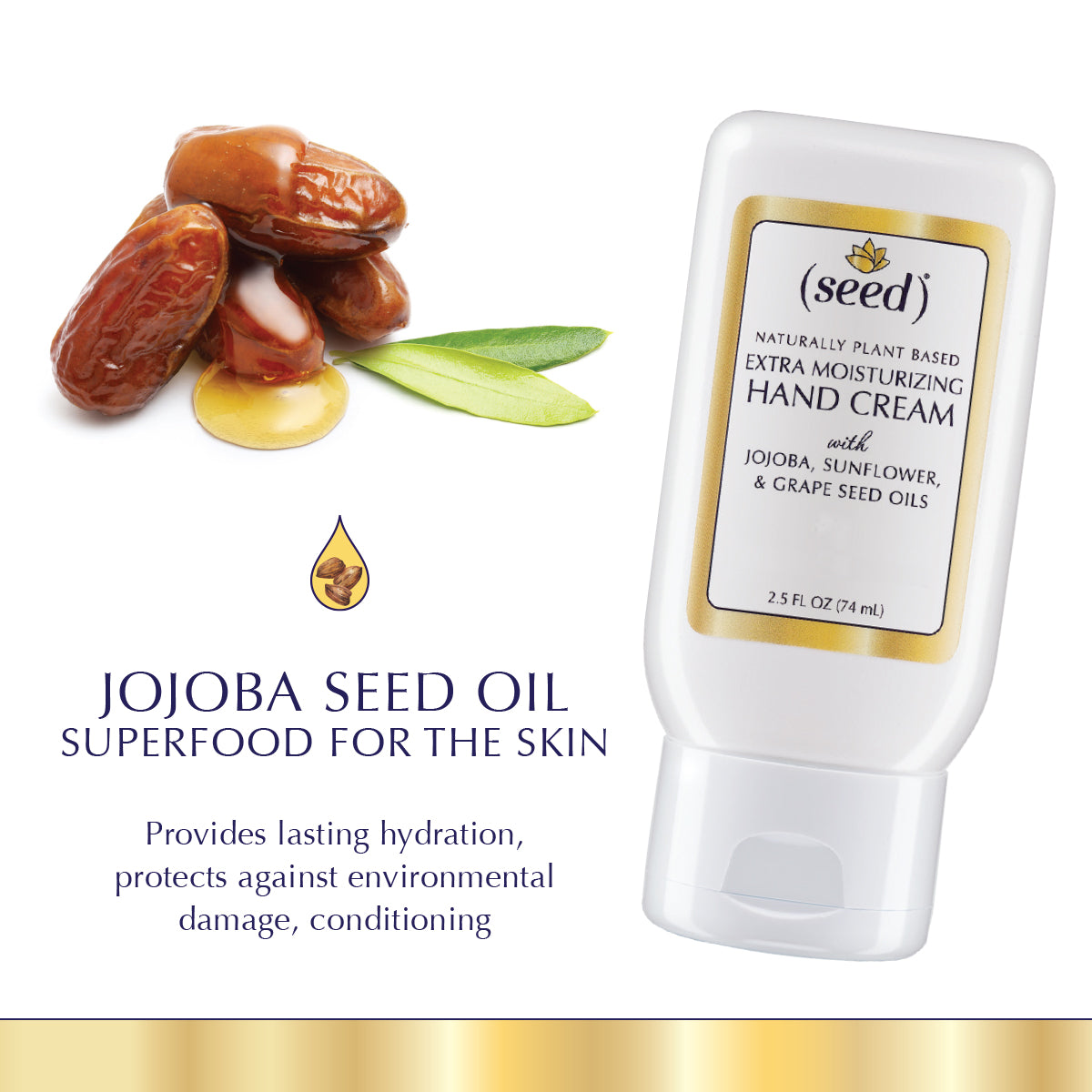 Seed Extra Moisturizing Hand Cream features jojoba seed oil, a superfood for your skin