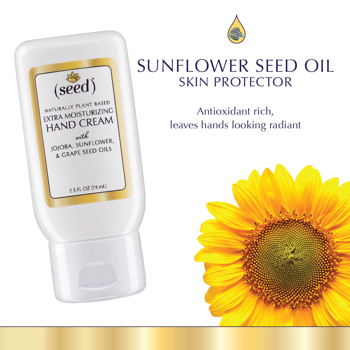Seed Hand Cream is enriched with sunflower seed oil