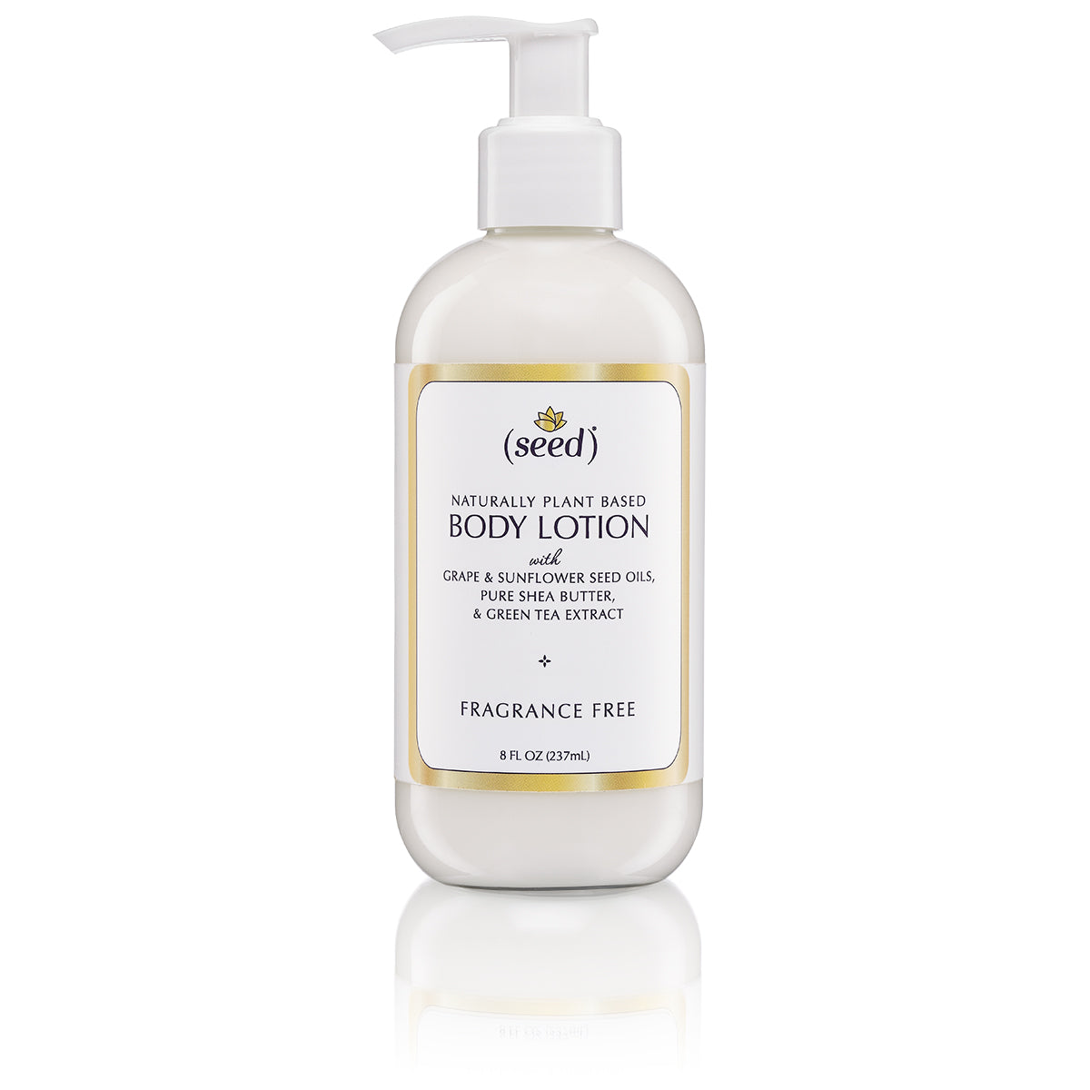 Seed Fragrance Free Body Lotion with Grape and Sunflower Seed Oils, Shea Butter and Green Tea Extract