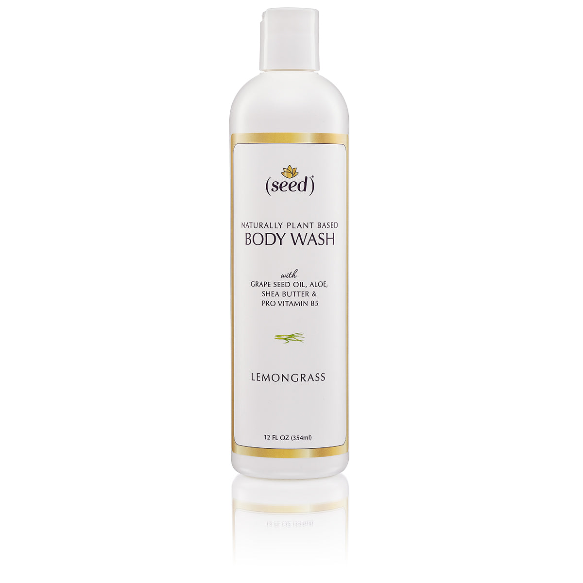 Seed Lemongrass Body Wash features grape seed oil, aloe, shea butter, provitamin b5, and Lemongrass essential oil
