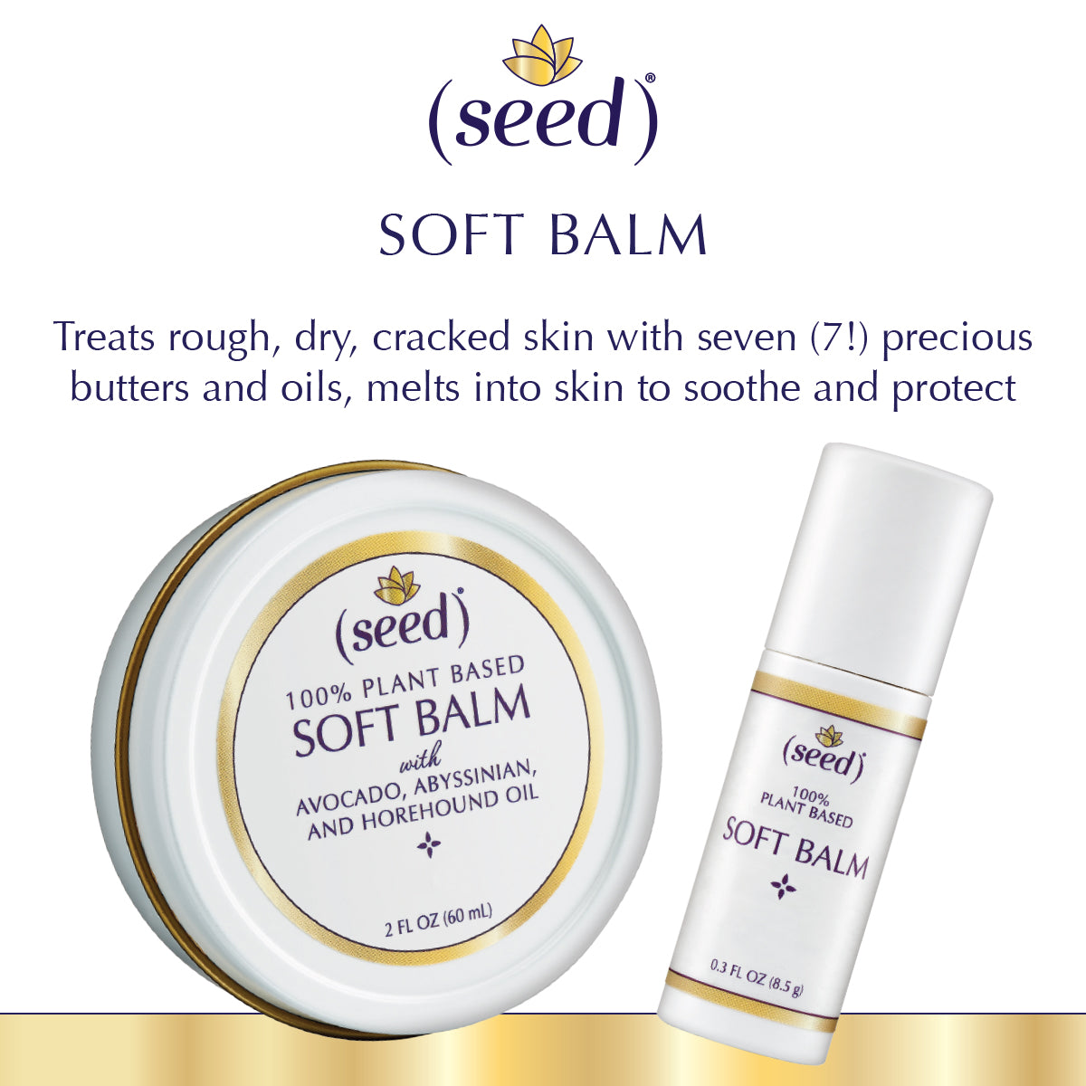 New Seed Soft Balms help treat rough hands, dry lips, cracked heels, and more
