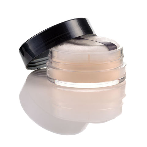 apply loose powder to lock in lip color