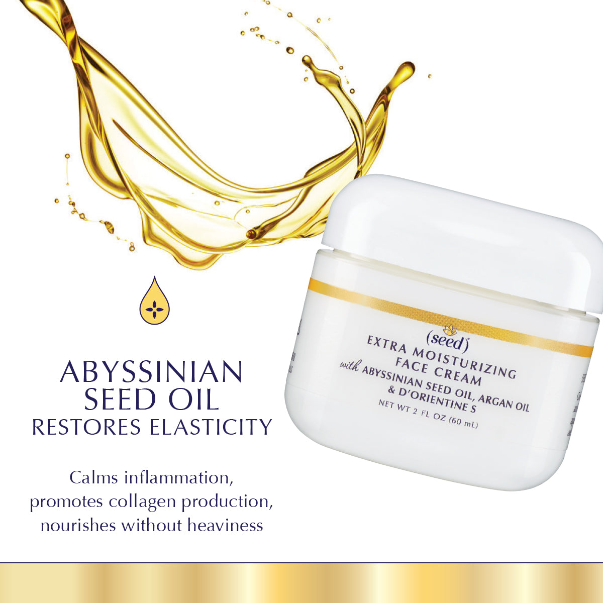 Seed Advanced Botanicals Extra Moisturizing Face Cream features Abyssinian Seed Oil