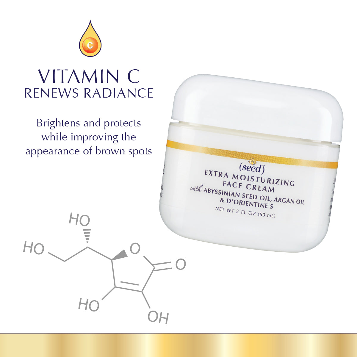 Seed Advanced Botanicals Extra Moisturizing Face Cream features Vitamin C